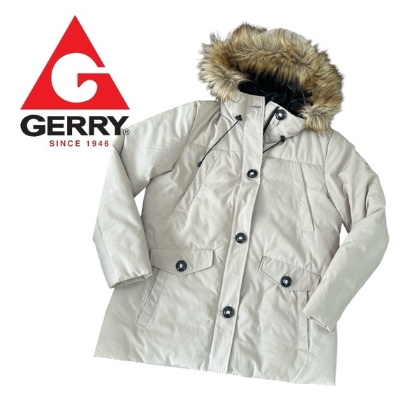Gerry Weber Jackets & Blazers - Gerry Weber Women’s Tan Winter Faux Fur Hooded Coat - Size‎ L
